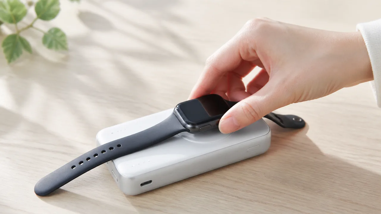 RORRYのモバイルバッテリーでApple Watchを充電する方法