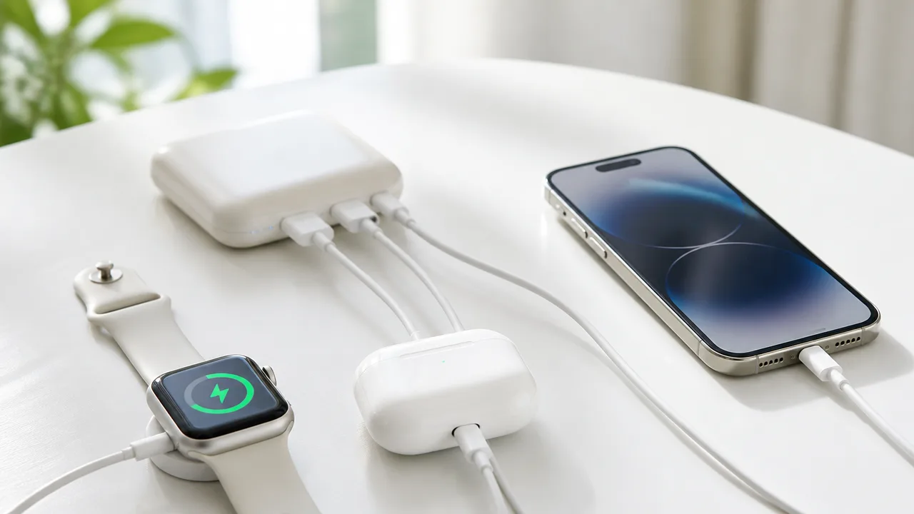 RORRYのモバイルバッテリーでApple Watchを充電する方法