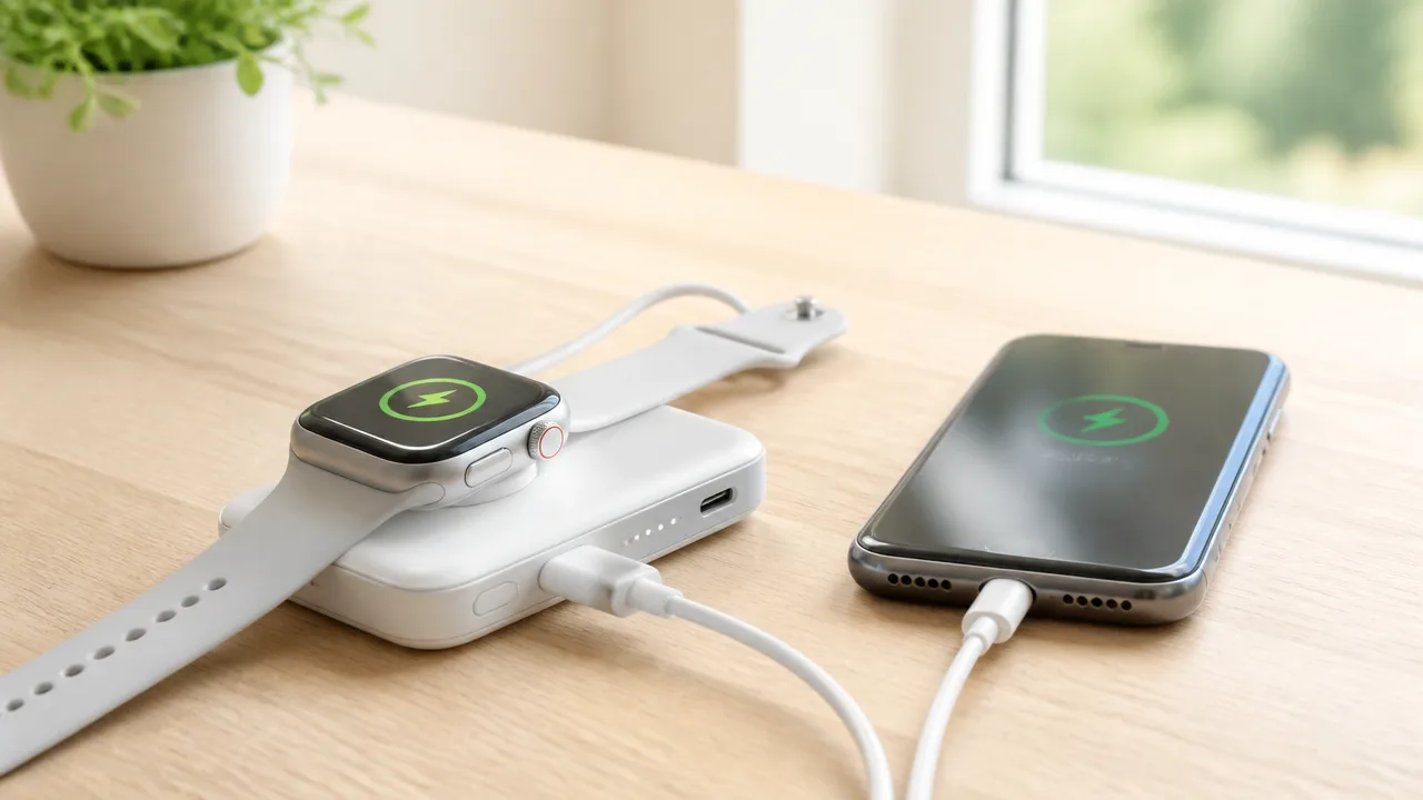 RORRYのモバイルバッテリーでApple Watchを充電する方法